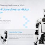 Apptronik Robot Park Thank You Template - Minimalist closing slide with faded logo watermark and cyan collaboration tagline
