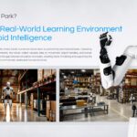 Apptronik Robot Park Why It Matters Template - Value proposition slide with five-benefit list and flanking humanoid robot image