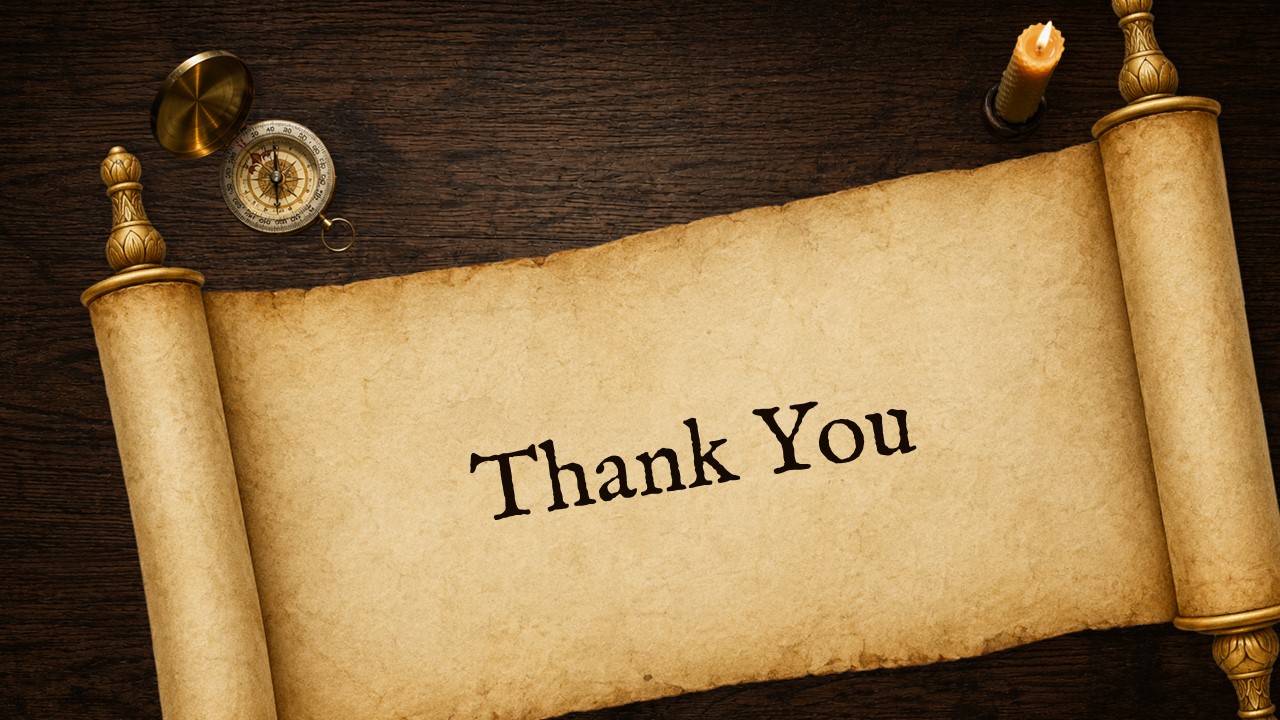 Archaeological Excavation Project Proposal - thank you slide to close your presentation with a polished bookend