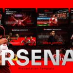 Arsenal Presentation Template - Full deck preview for football club presentations in Google Slides & PowerPoint