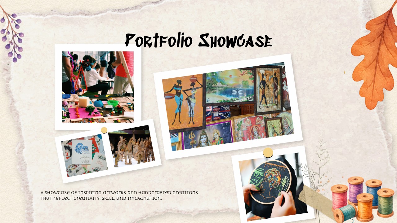Art and Craft Template – benefits slide to highlight creative growth, skills, and well-being