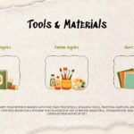 Art and Craft Template – creative process slide to walk audiences through 6 workflow steps