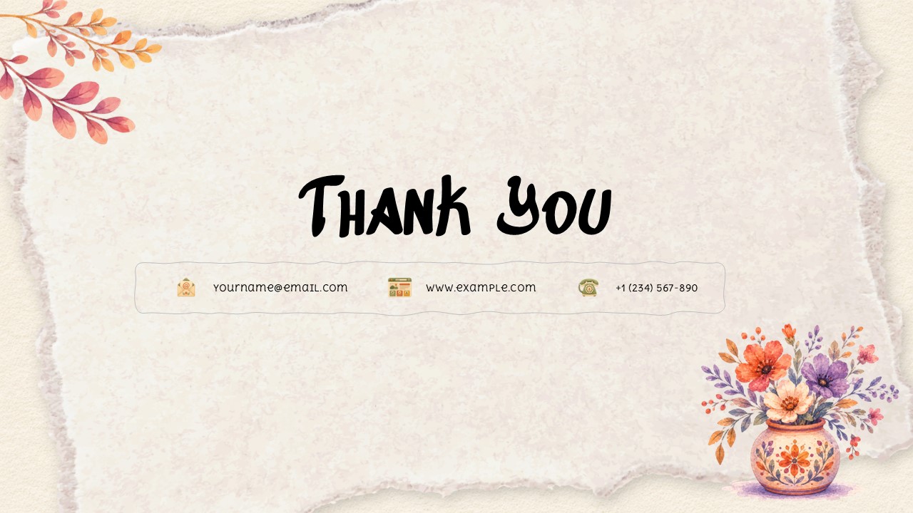 Art and Craft Template – fonts reference slide listing Google Fonts used in the template