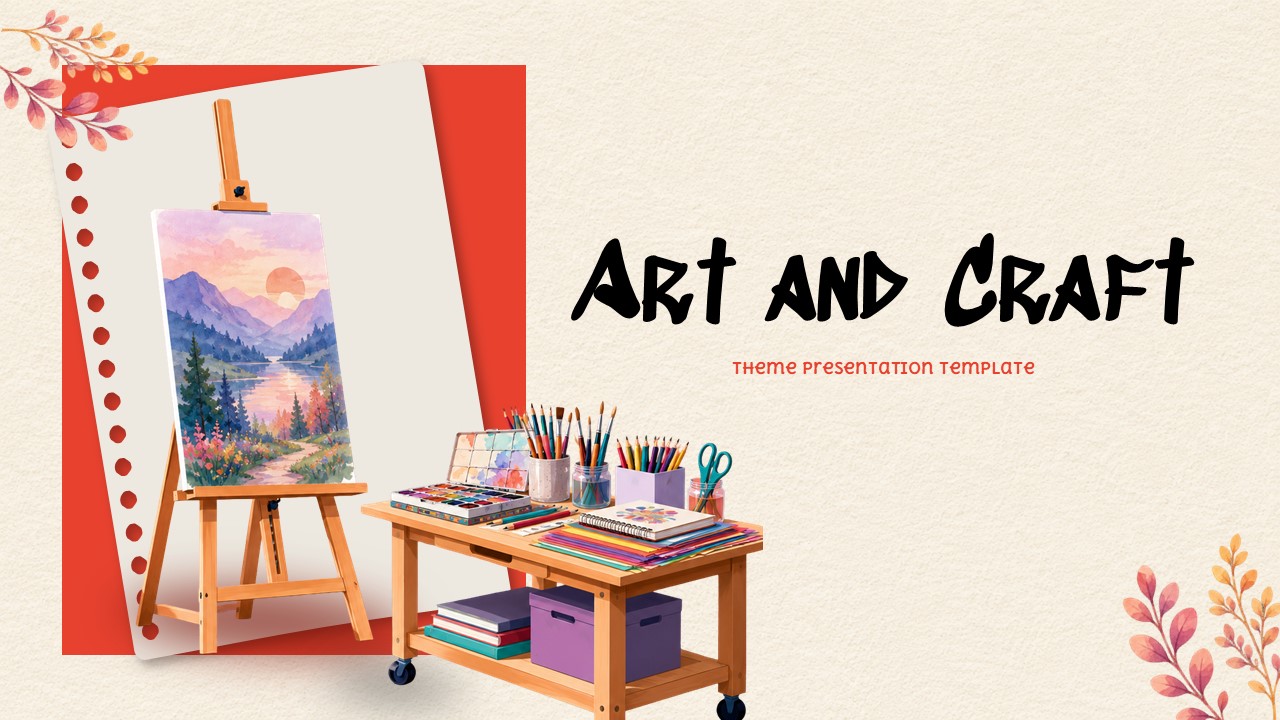 Art and Craft Template – table of contents slide to outline 8 sections of your presentation