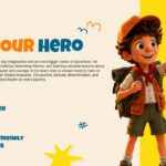 Cartoon Theme Template - Character profile slide to introduce your story's main protagonist
