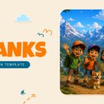 Cartoon Theme Template - Thank you slide to close your presentation on a fun, upbeat note