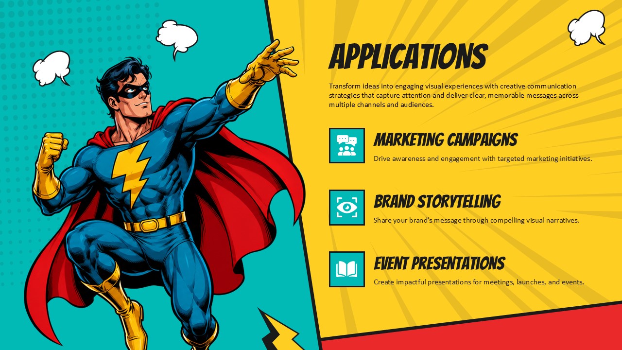 Comic Art Style Template - contact us slide