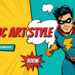 Comic Art Style Template - welcome intro slide