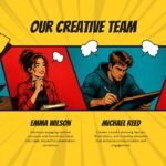 Comic Art Style Template - services slide
