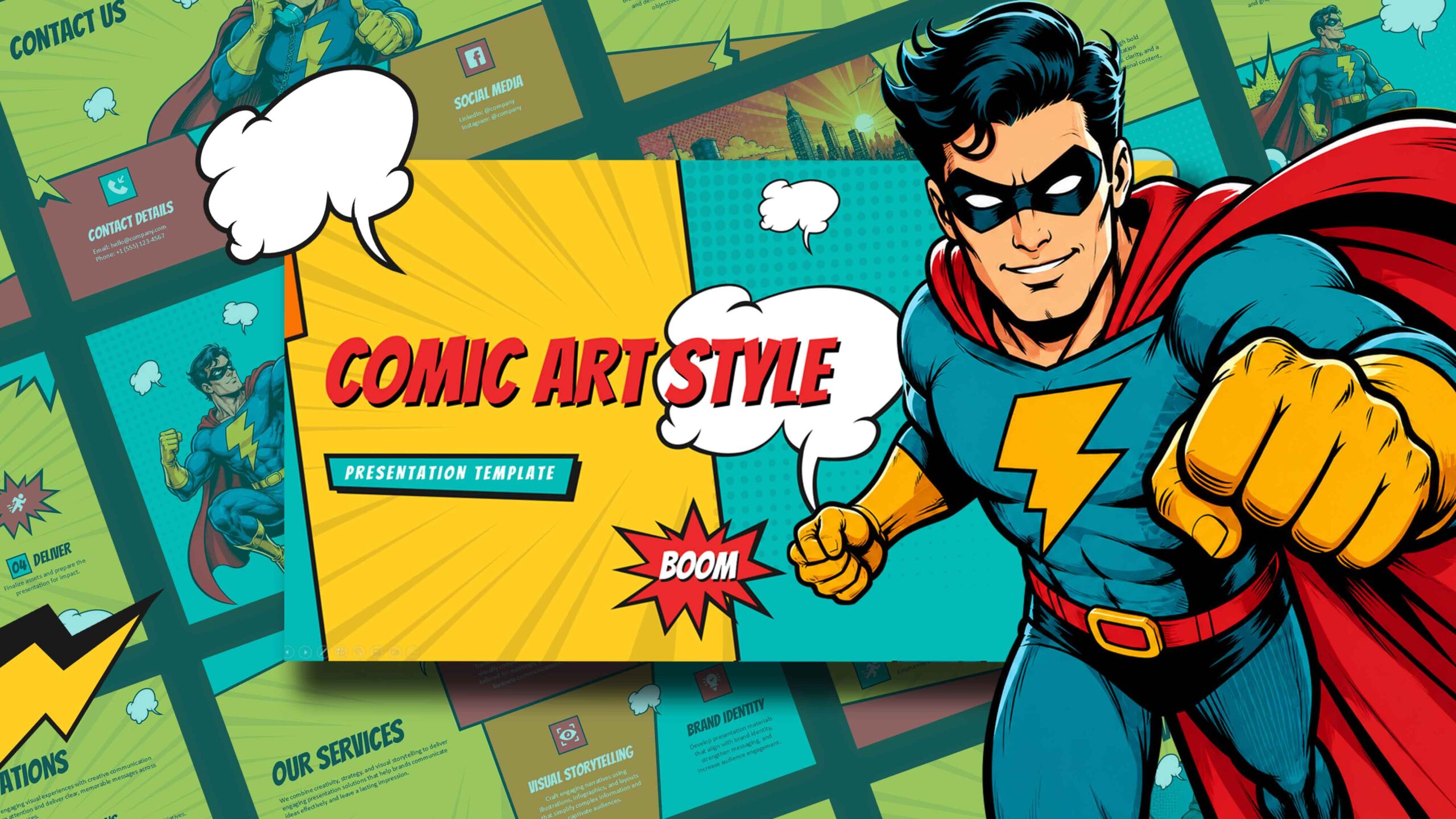 Comic Art Style Presentation Template - cover preview