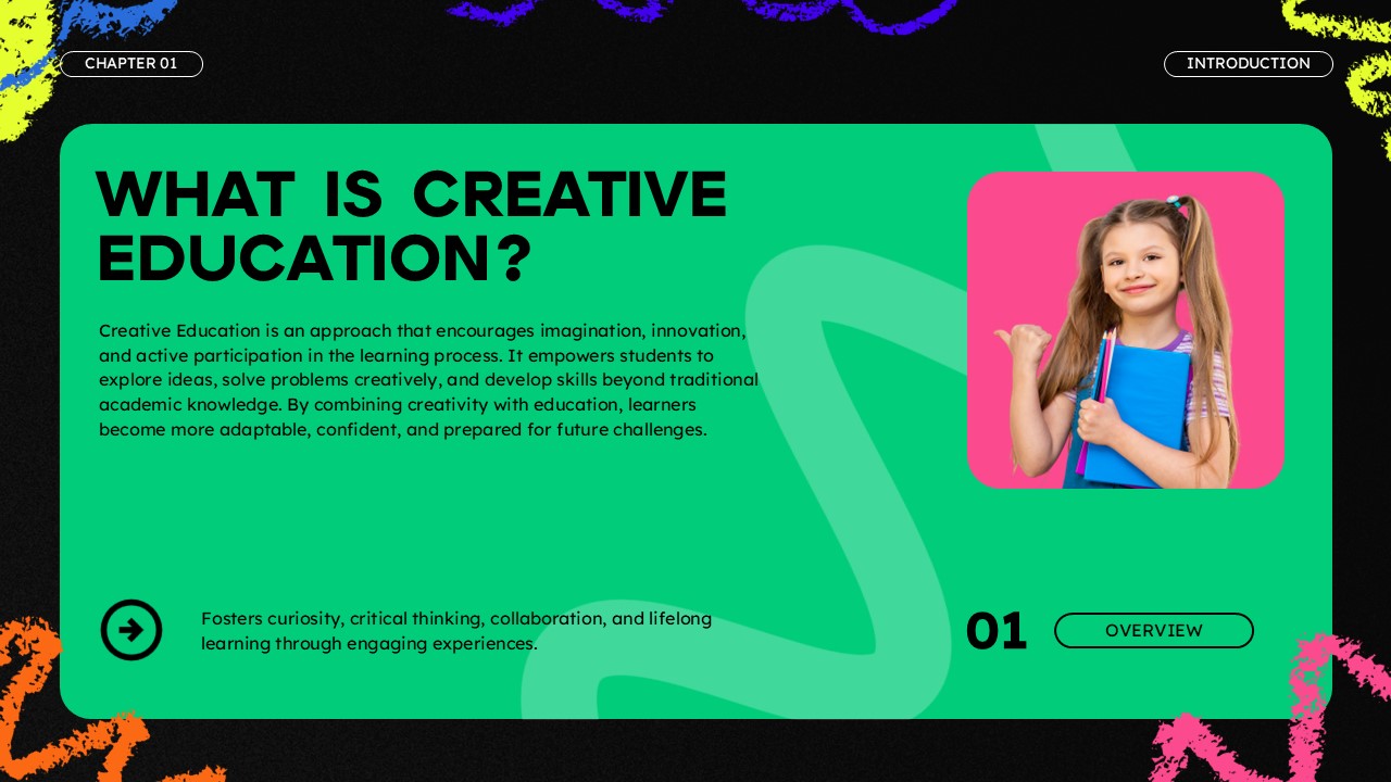 Creative Education Template - Why Creativity Matters Slide