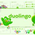 Duolingo Template - Cover slide to open your language learning or edtech presentation with brand impact
