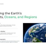 Elementary Geography Lesson Template - Continents oceans regions content slide