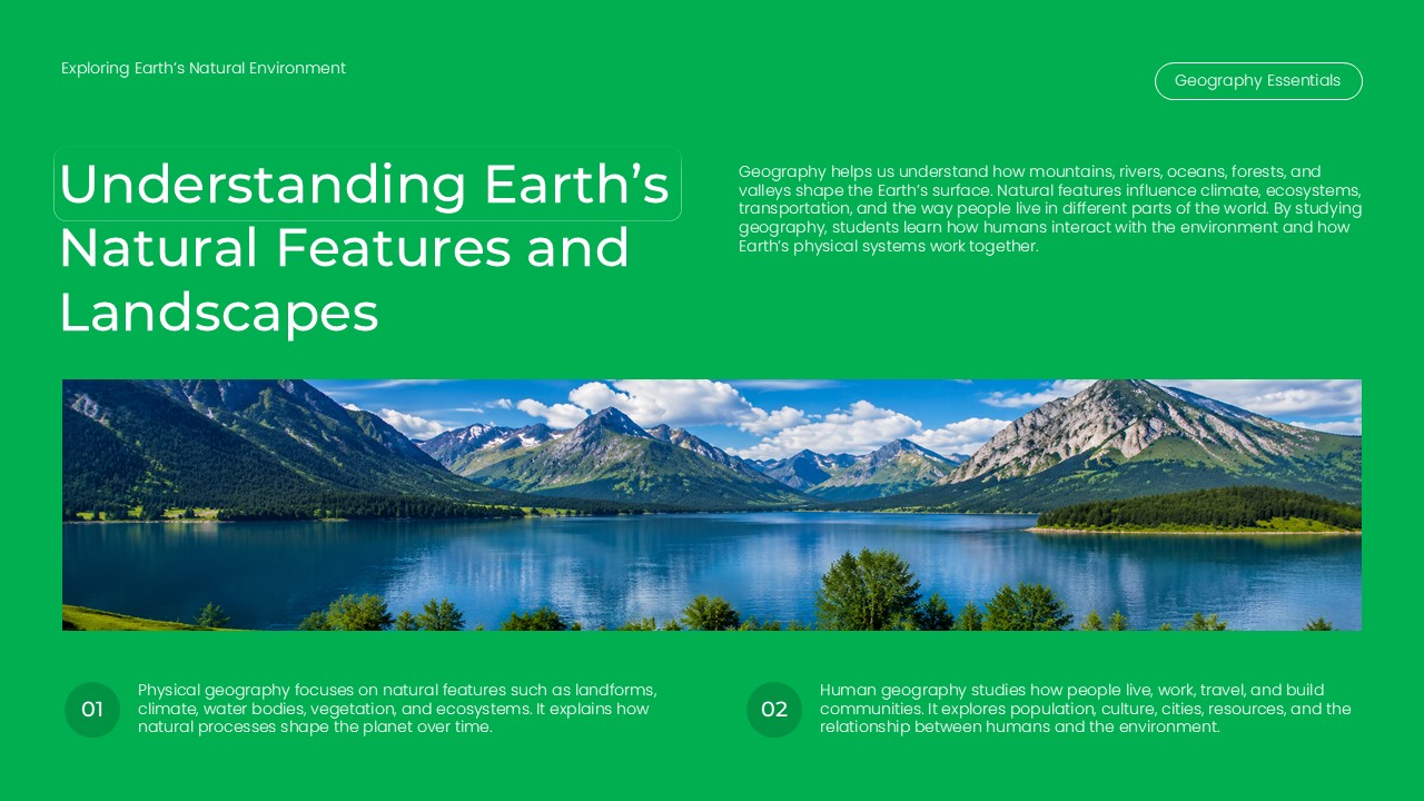 Elementary Geography Lesson Template - Maps and navigation skills slide