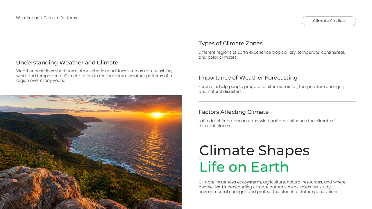 Elementary Geography Lesson Template - Natural resources and ecosystems slide
