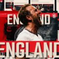 England Football Team Template - collage preview of all 8 slides with bold ENGLAND footer and Three Lions crest