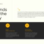 Future of Real Estate Template - Market forecasts slide with three key metrics: 72%, 58%, and 65% growth figures