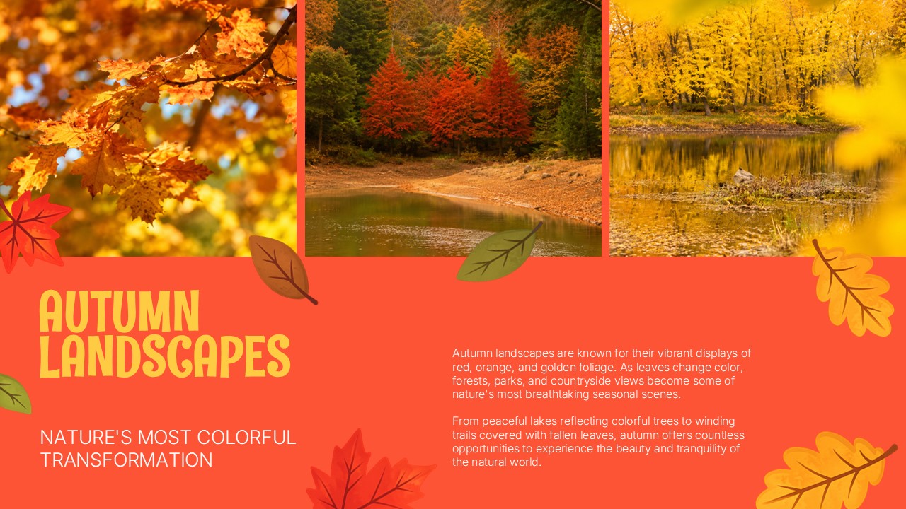 Happy Fall Season Template - Human connection slide to present emotional and lifestyle themes of the autumn season