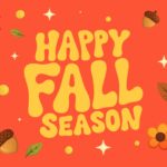 Happy Fall Season Template - Welcome slide combining pumpkin photography with autumn season introduction text