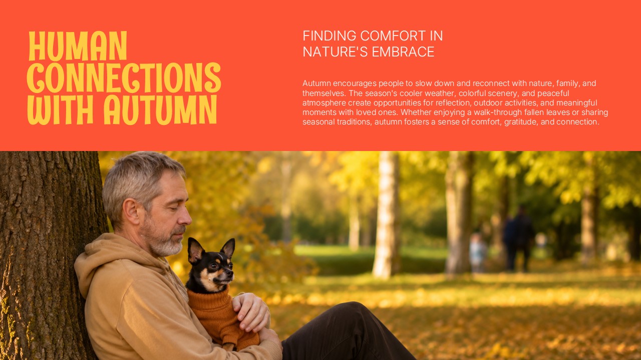 Happy Fall Season Template - Environmental slide to present the ecological role of fallen leaves in autumn ecosystems