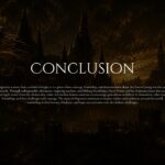 Harry Potter Hogwarts Conclusion Template - closing summary slide with dark cinematic background and conclusion title