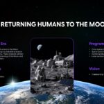 Humans In Space Template - Gateway lunar station slide with dual stacked space hardware images and key benefits text