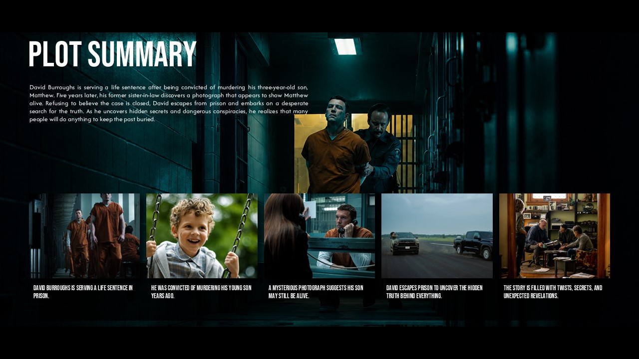 I Will Find You Netflix Template - main characters slide