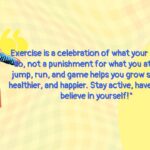 Kids PE Template – motivational quote slide with child photo