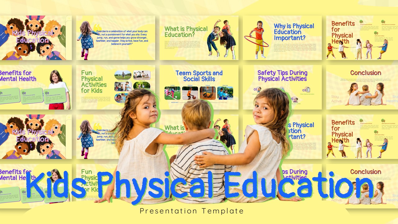Kids Physical Education PowerPoint & Google Slides Template preview