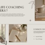 Why Life Coaching Matters slide - text block, bullet points with sparkle icons, and portrait photos