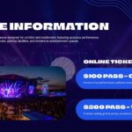 Music Event Template - Sponsorship opportunities slide with sponsor wall photo and brand exposure and audience engagement sections