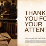 Thank You Slide - vintage lecture hall and leather-bound Plato books photos beside warm closing appreciation text