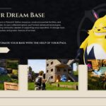Palworld Game Template - Gallery slide to showcase base building features and Pal automation mechanics
