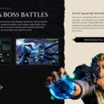 Palworld Game Template - Split-panel slide to present combat mechanics and boss battle strategies