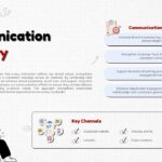Playful Doodle Branding - company overview slide with mission, vision text cards and introductory paragraph