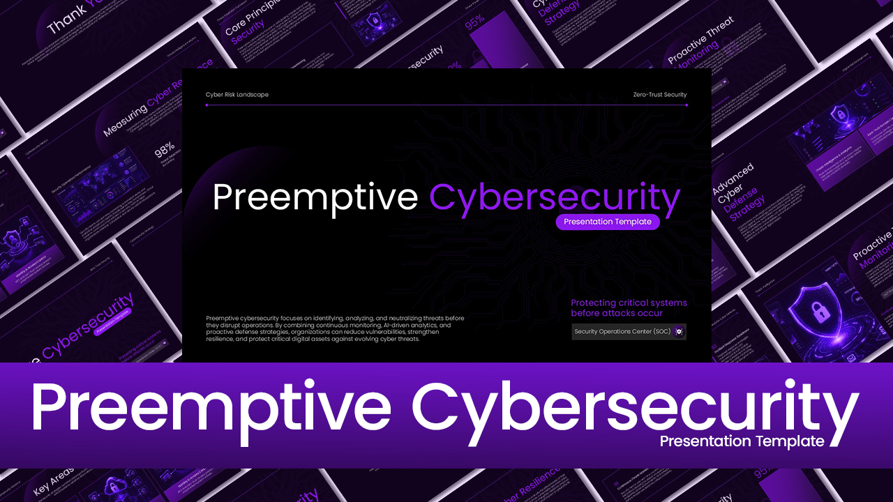 Preemptive Cybersecurity Presentation Template - product preview