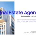Real Estate Agent Template - split-layout agent bio slide with headshot, $85M stat, and blue panel
