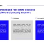 Real Estate Agent Value Proposition Template - 98% and 320+ KPI stats over interior kitchen photo