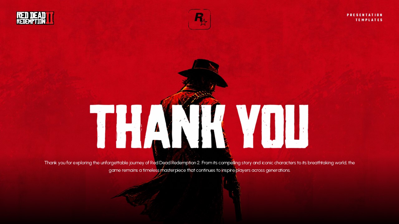 Red Dead Redemption 2 Template - Thank You closing slide