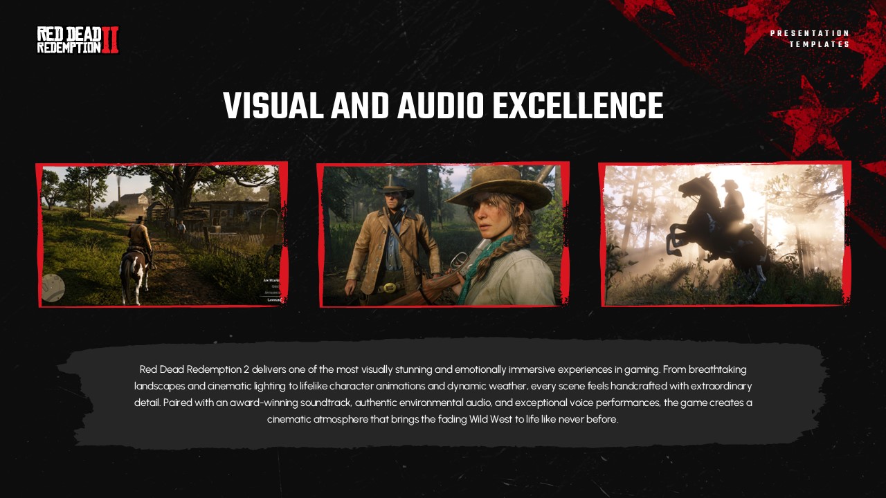 Red Dead Redemption 2 Template - Visual and Audio Excellence gallery slide