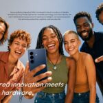 Samsung Strategic Focus Areas Template - Four-pillar visual grid covering AI, Health, Ecosystem, and Foldable Leadership