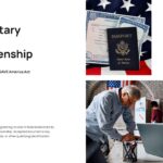 Save America Act Template - four key measures slide with alternating blue and red numbered items and a Learn More CTA button