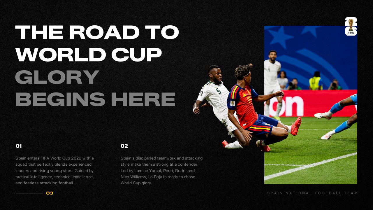 Spain Football Team Template - World Cup section divider slide