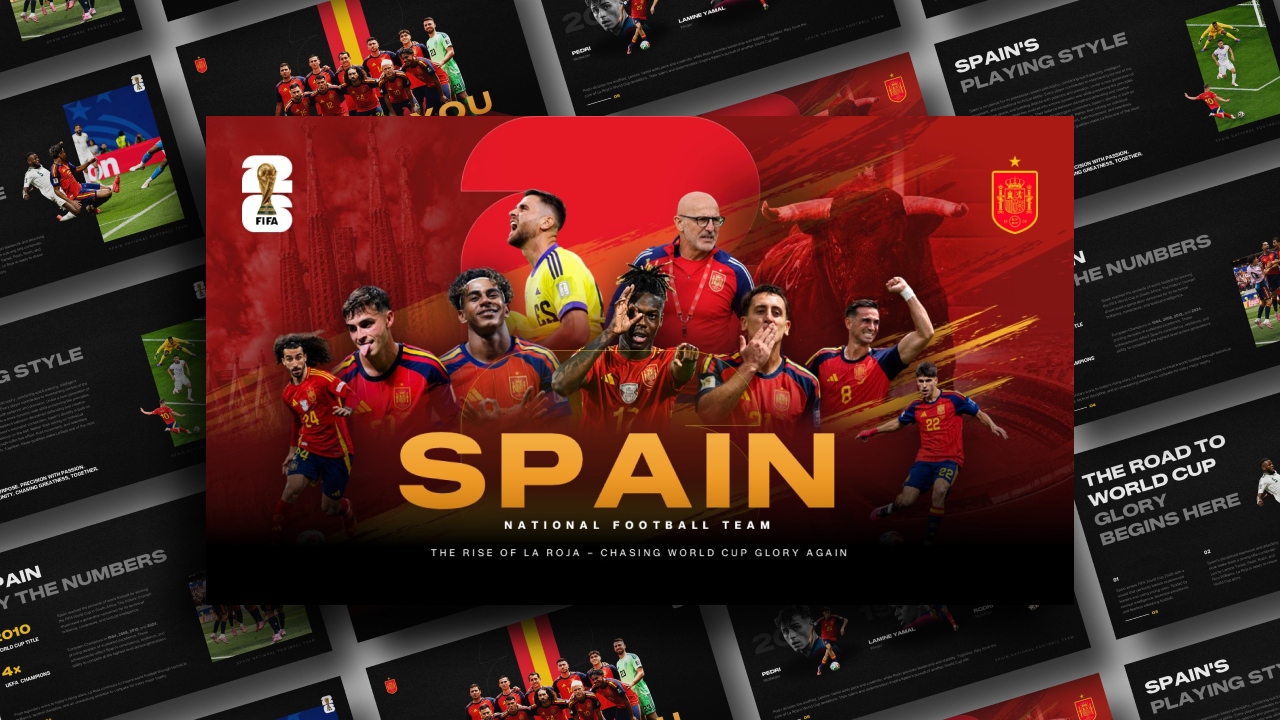 Spain Football Team Template - Full deck preview