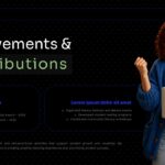 Teacher Portfolio Template - Achievements slide to highlight awards, recognition, and community contributions