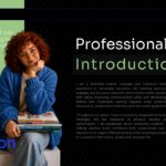 Teacher Portfolio Template - Introduction slide to present your teaching philosophy and personal background