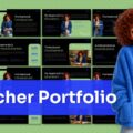 Teacher Portfolio Template - Complete 11-slide PowerPoint and Google Slides presentation set for educators
