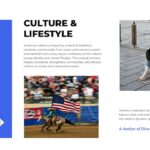 The Great America Innovation & Technology Template - Four numbered cards covering AI, Space, Medicine, and Digital Tech