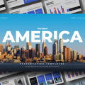 The Great America Template - Full 11-slide deck preview showcasing patriotic blue, red, and white design system
