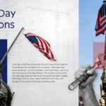 United States Labour Day Template - traditions slide with four-quadrant layout and city street photo